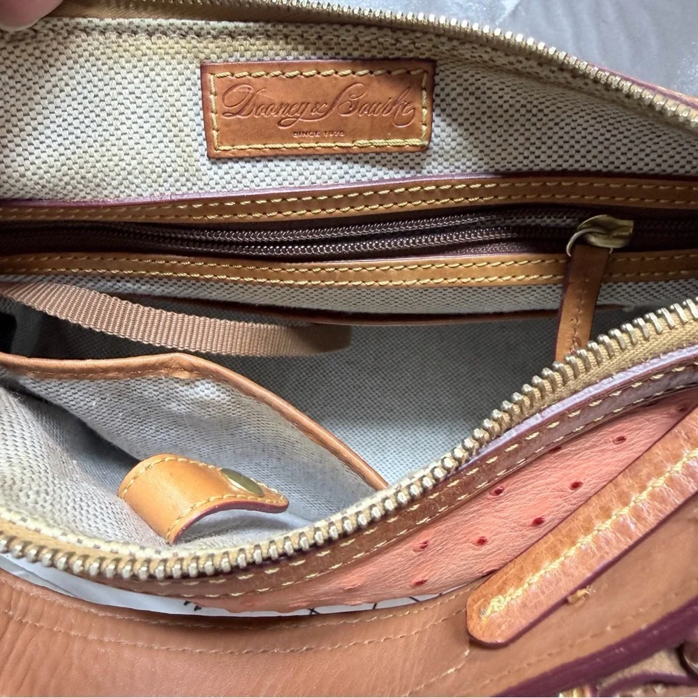 Dooney & Bourke Ostrich Quill Embossed Hobo Bag